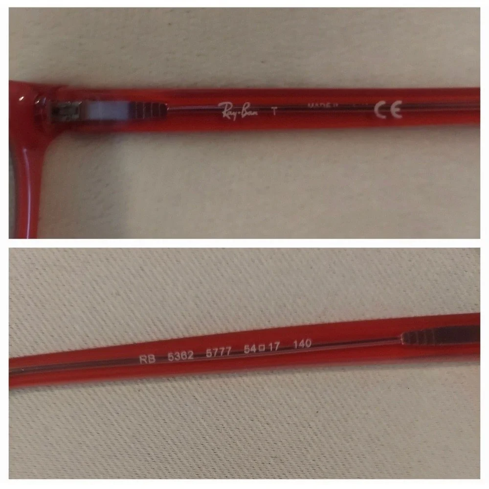 Ray Ban Womens Polished Reddish Purple Butterfly Eyeglass Frames RB 5362 5777